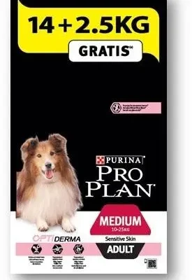 PRO PLAN CANINE ADULT MEDIUM SENSITIVE SKIN 14+2,5KG