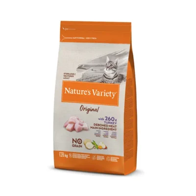 NATURE'S VARIETY CAT NO GRAIN STERIL PAVO 1,25KG (NDR)