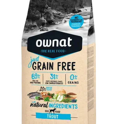 OWNAT JUST CANINE ADULT GRAIN FREE TRUCHA 14KG