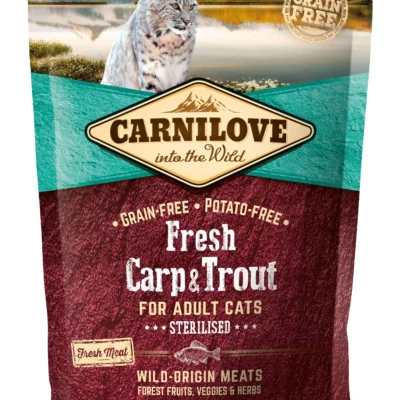 CARNILOVE FELINE ADULT STERILISED FRESH CARPA TRUCHA 400GR