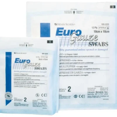 GASAS ESTERIL EURO GAUZE 5X5CM 100UDS HENRY SCHEIN