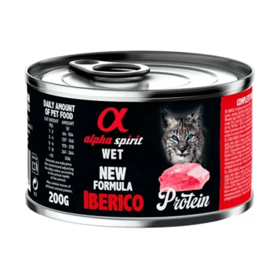 ALPHA SPIRIT FELINE IBERICO LATA CAJA 6X200GR
