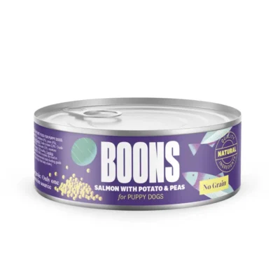 BOONS PERRO PUPPY SALMON PATATA GUISANTES 10X185GR LATA