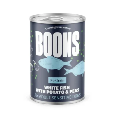BOONS PERRO ADULTO PESCADO BLANCO PATATA GUIS. 6X400GR LATA