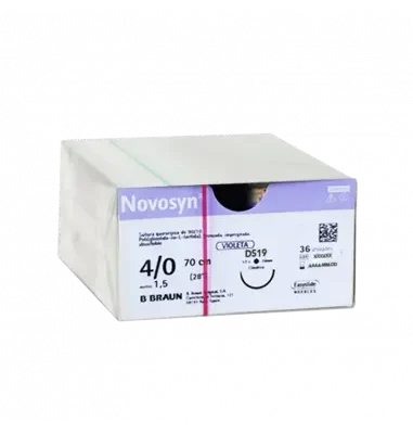 SUTURA MONOSYN VIOLET 4/0 70CM DS19 RCP 36UDS BRAUN