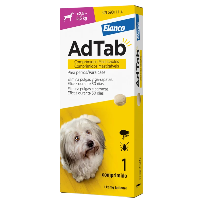 ADTAB PERRO 112MG 2,5-5,5KG MASTICABLE 1CPD