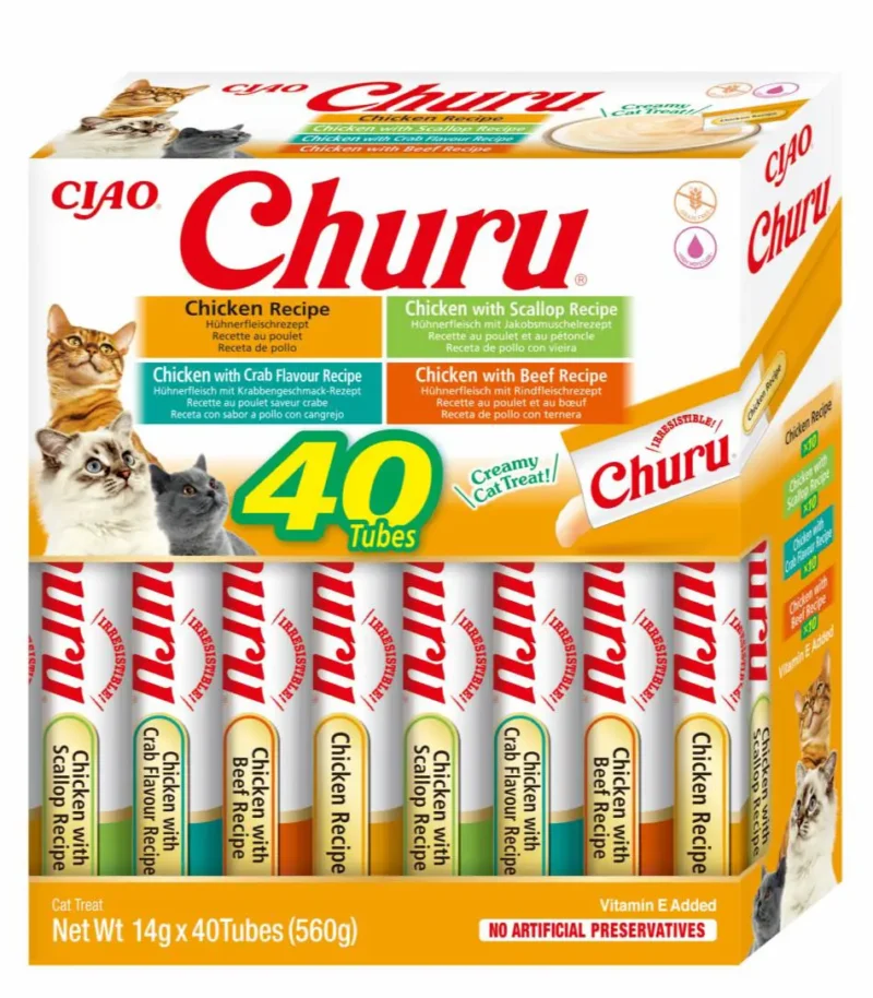CHURU CAT VARIEDADES DE POLLO 40X14GR
