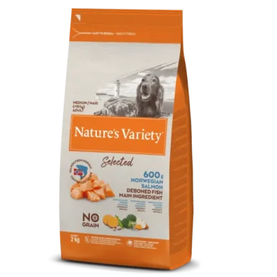 NATURE'S VARIETY CANINE ADULT MD/MX SALMON 2KG (NDR)