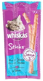 WHISKAS STICKS SALMON CAJA 28X18GR